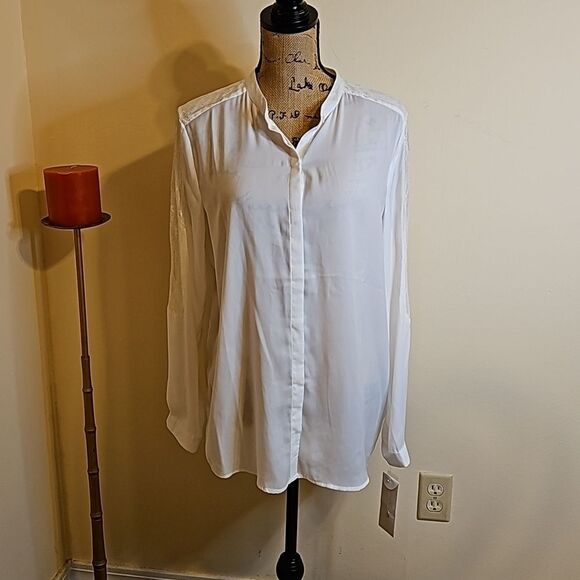 NWT Hal Rubinstein Women's cream lace insert tunic size 16 - Picture 1 of 11